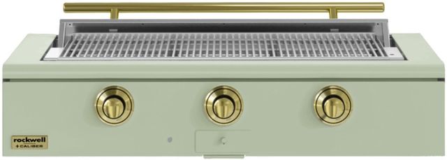 Caliber™ Rockwell Social 3-Burner Sage Built-In Liquid Propane Grill with Brass Hardware-0