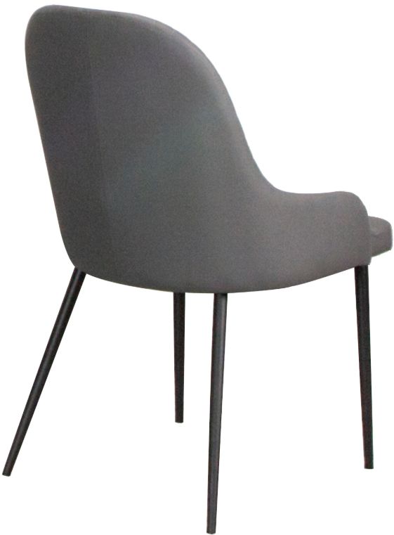 Cramco Targa Charcoal Gray/Matte Black Dining Side Chair-3