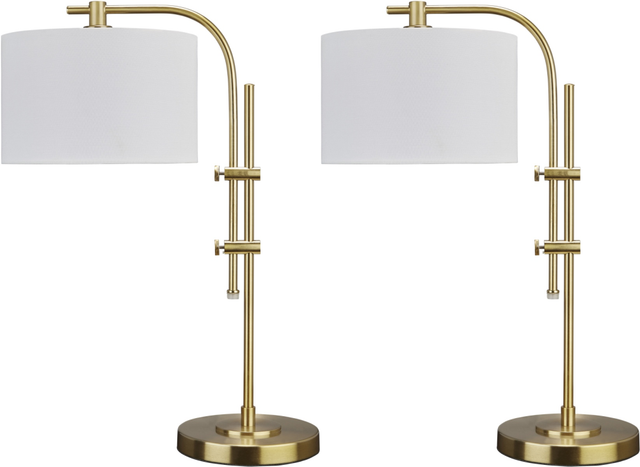 Signature Design by Ashley® Baronvale 2-Piece Brass Accent Lamp Set-0