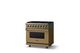 Viking® 5 Series 36" Golden Hour Pro Style Dual Fuel (LP) Range with Brushed Brass Trim-2