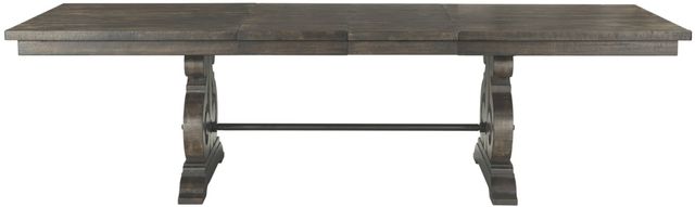 Elements International Stone Smokey Walnut Dining Table-1