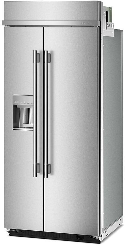 KitchenAid® 36" 20.8 Cu. Ft. PrintShield™ Stainless Steel Built In Side-by-Side Refrigerator with Exterior Water and Ice Dispenser-2