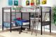 Furniture of America® Ballarat Black/Gray L-Shaped Twin/Twin Triple Bunk Bed-0