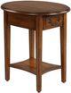 TEI Burnished Walnut Round End Table-0