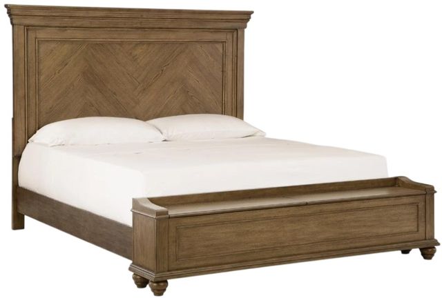 Signature Design by Ashley® Karallin Medium Brown King Panel Storage Bed-0
