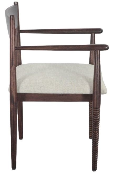 Home Trends & Design Bijou Dark Sienna Dining Arm Chair-2