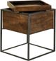 Coaster® Ondrej Dark Brown  Accent Table with Gunmetal Base-0