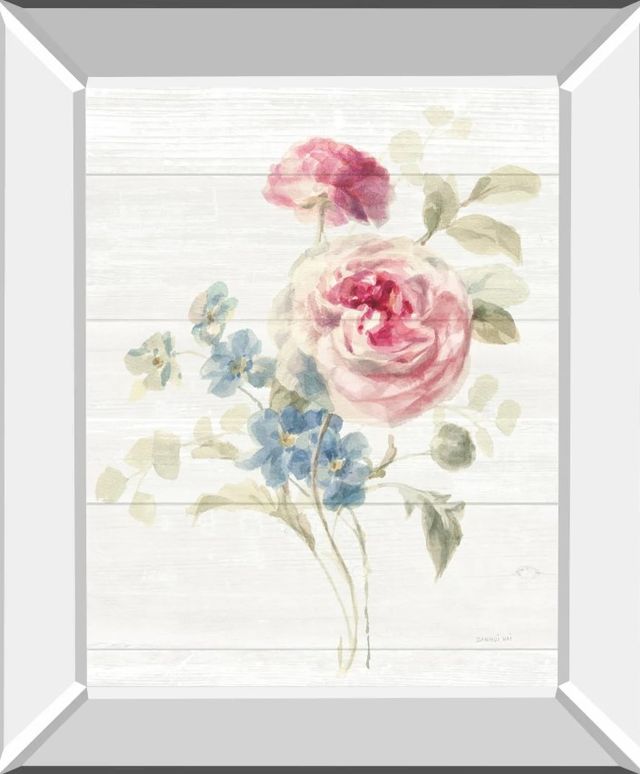Classy Art Cottage Garden II Shiplap by Danhui Nai Mirror Framed Wall Art-0