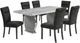 Global Furniture USA D2502 7-Piece Black/Gray Dining Set-0