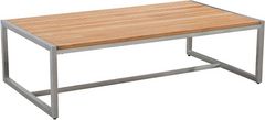 Enclover Acacia Stainless Steel/Teakwood Coffee Table