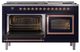 Ilve® Nostalgie II Noblesse 60'' Midnight Blue Pro Style Dual Fuel Range with Copper Trim-3