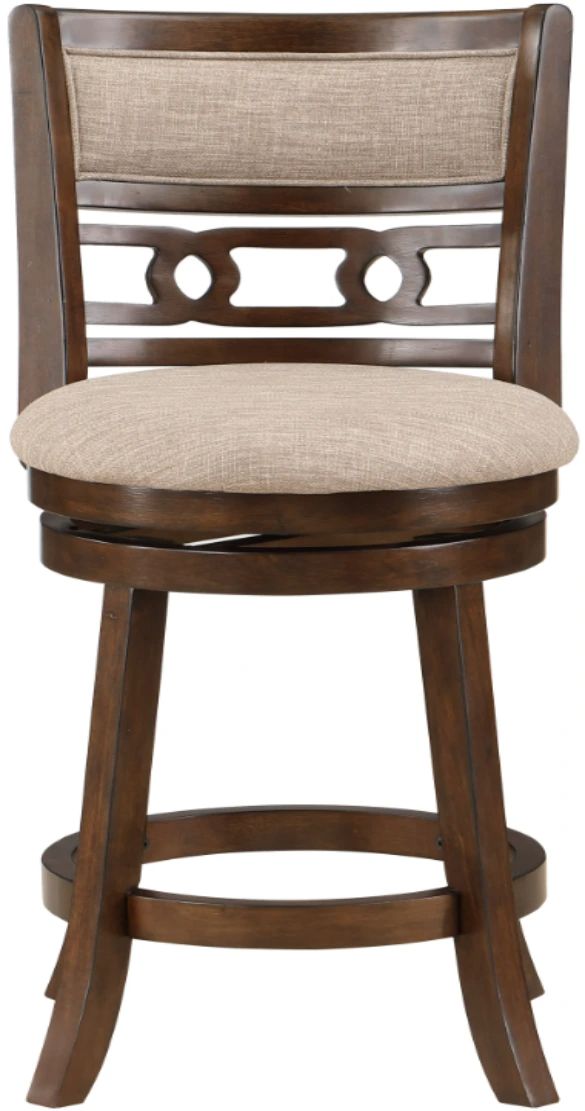 New Classic® Home Furnishings Gia Brown/Cherry 24'' Swivel Counter Stool-2
