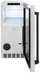 ZLINE Touchstone 15" 66 lb. Stainless Steel Gourmet Ice Maker with Drain Pump and Satin Stainless Steel Door with Matte Black Handle-2