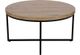 Jofran Inc. Ames Natural Round Coffee Table with Black Base-2