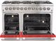 FORNO® Galiano 48" Stainless Steel Pro Style Dual Fuel Range with Red Door-4
