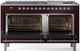 Ilve® Nostalgie II Series 60" Burgundy Pro Style Dual Fuel Range-1