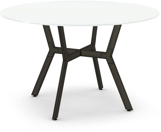 Amisco Customizable Norcross 30" White Glass Round Table-0