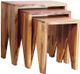 A & B Home Ayra 3-Piece Brown Nesting Table Set-0
