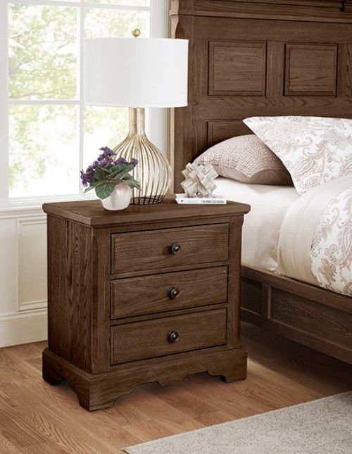 Artisan & Post by Vaughan-Bassett Heritage Cobblestone Oak Nightstand-1
