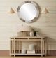 Currey & Company Basket White Swing-Arm Bleached Natural/White Wall Sconce-4