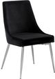 Meridian Furniture Karina Black/Chrome Velvet Dining Chair-0