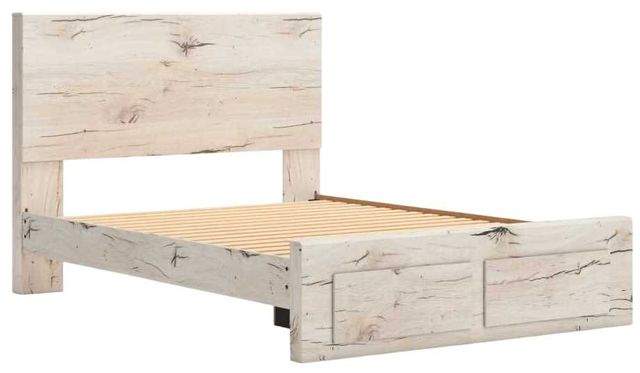 Benchcraft® Lawroy Light Natural Queen Panel Storage Bed-2