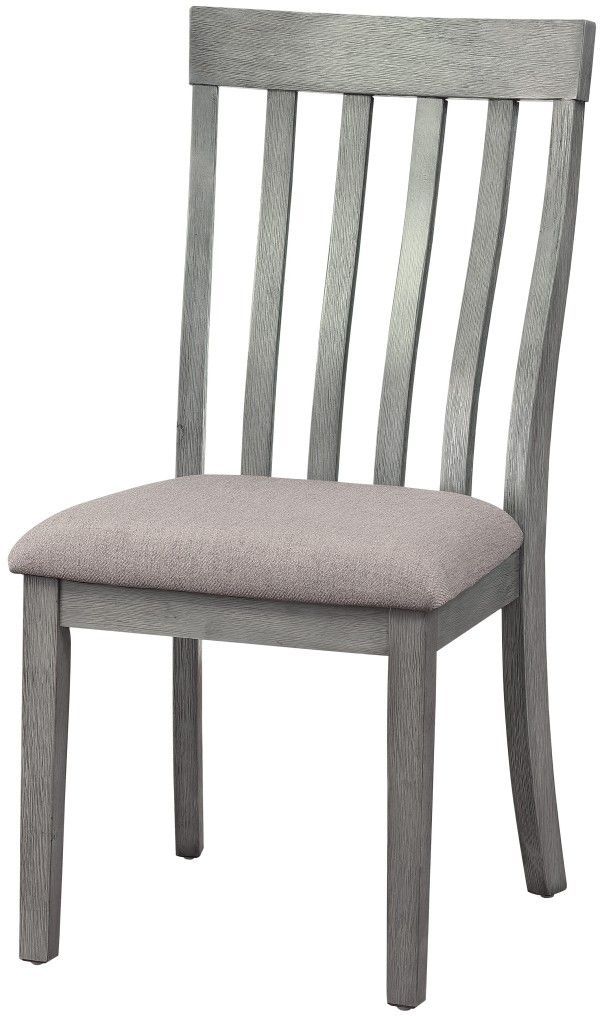 Mazin Furniture Armhurst Wire Brush Light Gray Side Chairs-2