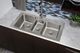 Elkay Lustertone® Classic Lustrous Satin 43" x 22" x 10" 4-Hole Triple Bowl Drop-In Sink-2