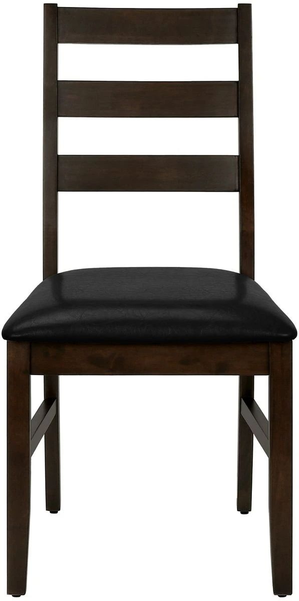 Monarch Specialties Inc. 2-Piece Black/Brown Side Chair Set-2