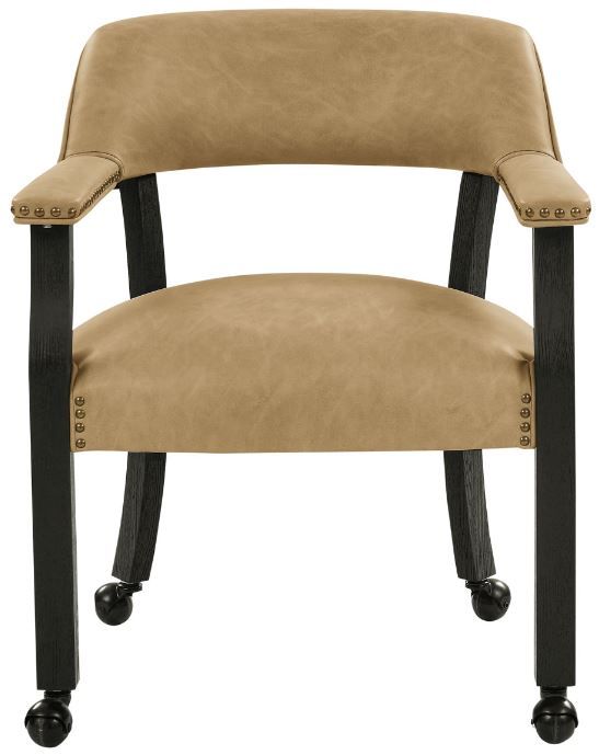 Steve Silver Co. Rylie Black/Sand Captains Dining Arm Chair-2