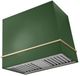 AGA Loge 36" Cornwall Green Wall Mounted Range Hood with Brushed Brass Trim-0