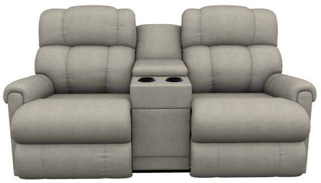 La-Z-Boy® Pinnacle Dove Power Wall Reclining Loveseat with Console and Headrest-1