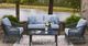 Signature Design by Ashley® Bridges Beach 4-Piece Black/Gray Aluminum/Fabric Outdoor Conversation Set-1