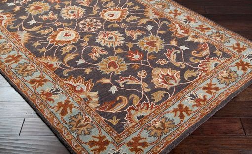 Surya Caesar Red/Black Multi Floral 8'x11' Area Rug-1