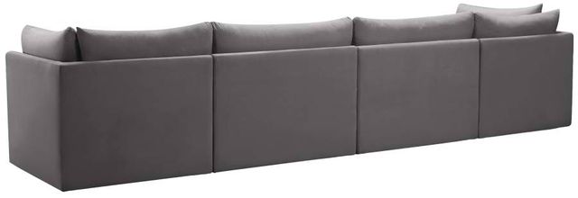Meridian Furniture Jacob Grey 140" Modular Velvet Sofa-3
