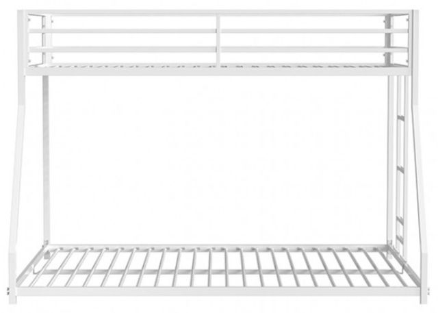 Furniture of America® Southall Matte White Youth Twin/Full Metal Bunk Bed-3