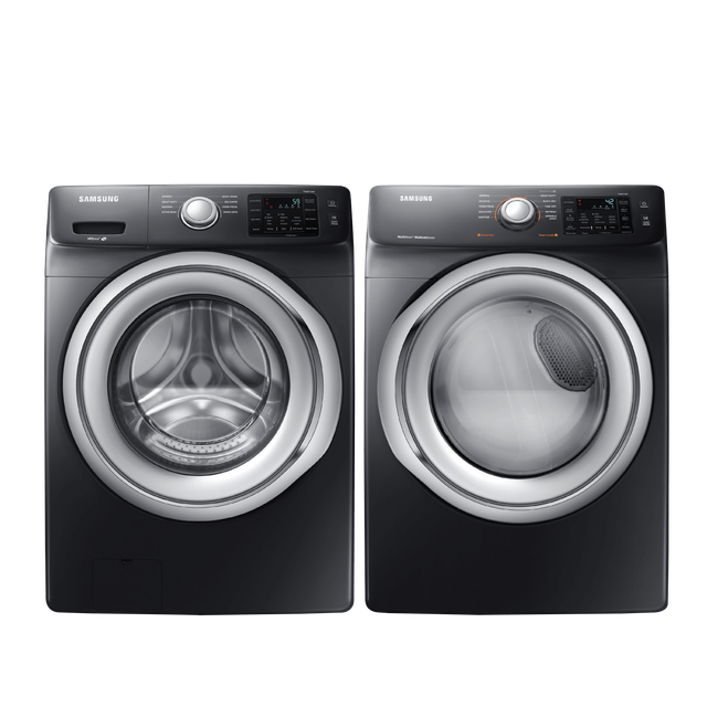 Samsung Laundry Pair-Black Stainless Steel-0