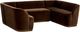 Four Hands Dorset 3-Piece Surrey Mink U-Shape Banquette-0