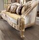 Homey Design 2-Piece Beige/Metallic Antique Gold Sofa Set-1
