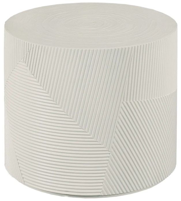 Hammary® Hidden Treasures Venetto White Drum Table-0