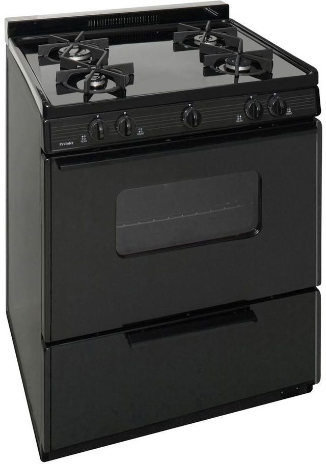 Premier 30" Black Freestanding Gas Range-2