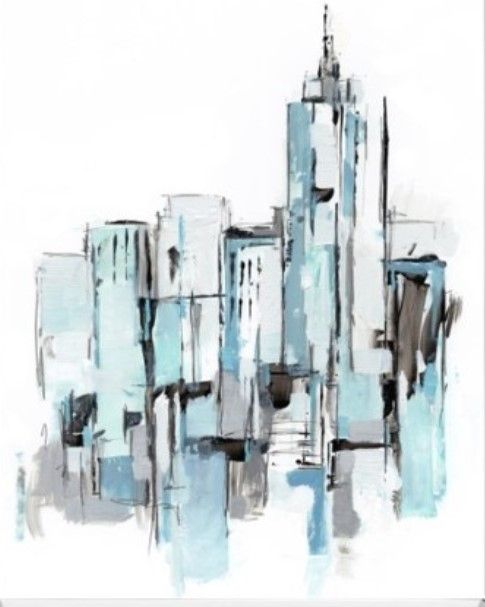 Classy Living Ethan Harper Blue City I Wall Art-2