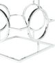 Elements International Pearl Glass Top End Table with Chrome Base-3