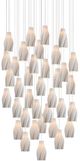 Currey & Company Posh Silver/White 36-Light Multi-Drop Pendant-0