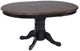 TEI Country Cottage Chesnut Butterfly Leaf Dining Table with Black Base-0