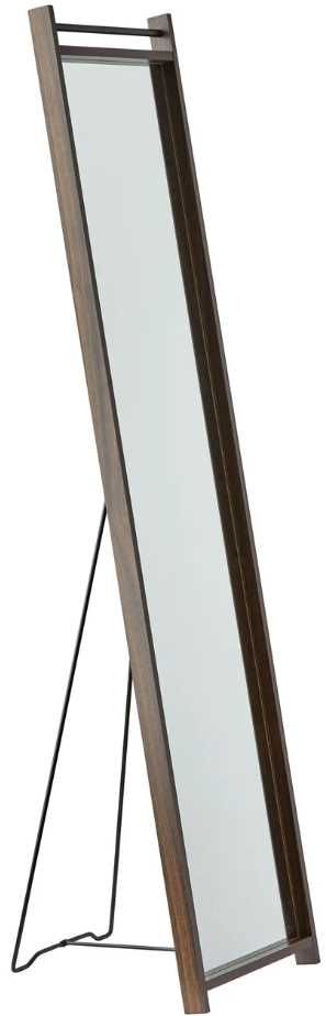 Adesso® Abigail Black/Walnut Floor Mirror-0