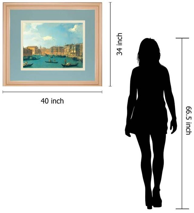 Classy Art View of the Canal of Santa Chiara by Antonia Canaletto Wall Art-2