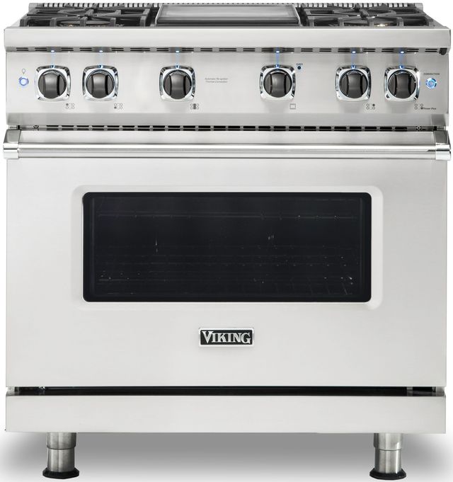 Viking® 5 Series 36" Stainless Steel Pro Style Liquid Propane Gas Range-0