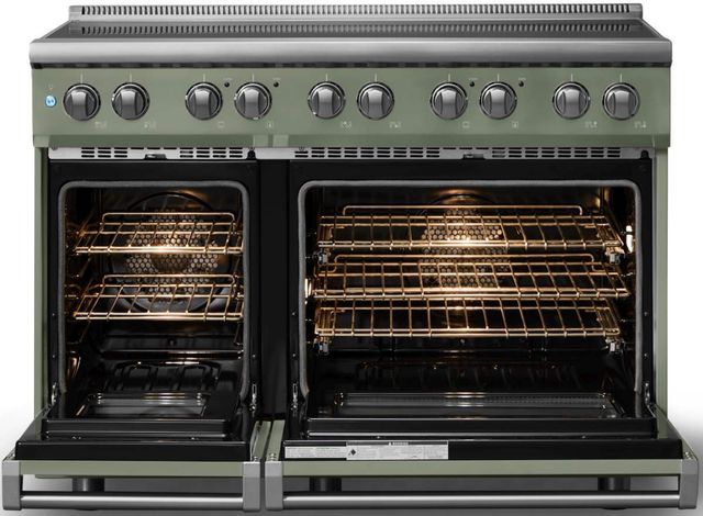 Viking® 5 Series 48" Eucalyptus Pro Style Induction Range with Polished Chrome Trim-1