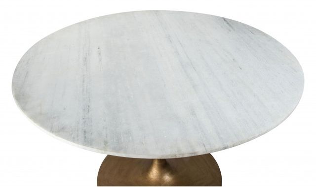Zuo® Modern Ithaca White Dining Table with Gold Base-1